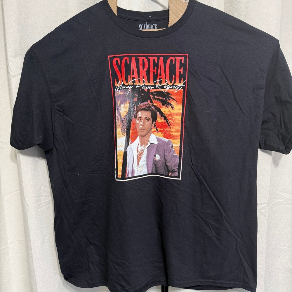 SCARFACE Money Power Respect Mens Sz XXL Blck T-Shirt